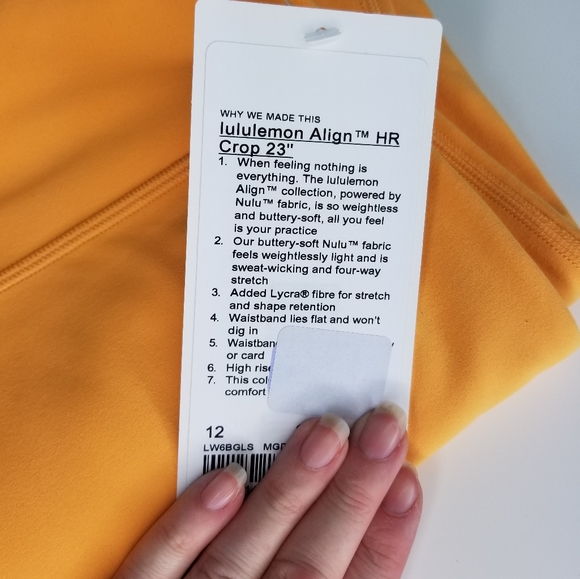Lululemon Align High Rise Crop 23" in Mango Dream - Picture 3 of 10